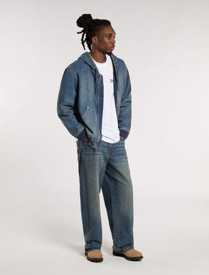Jean droit extra-ample Hilham - Bleu Kaki