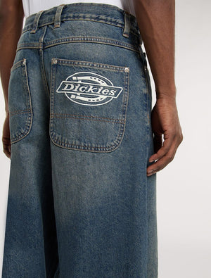 Jean droit extra-ample Hilham - Bleu Kaki