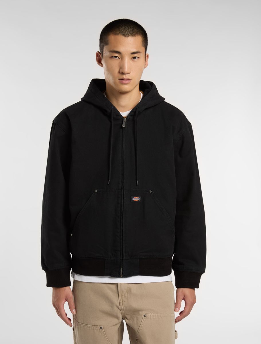 Dickies Hilham Hooded Canvas Jacket - Black