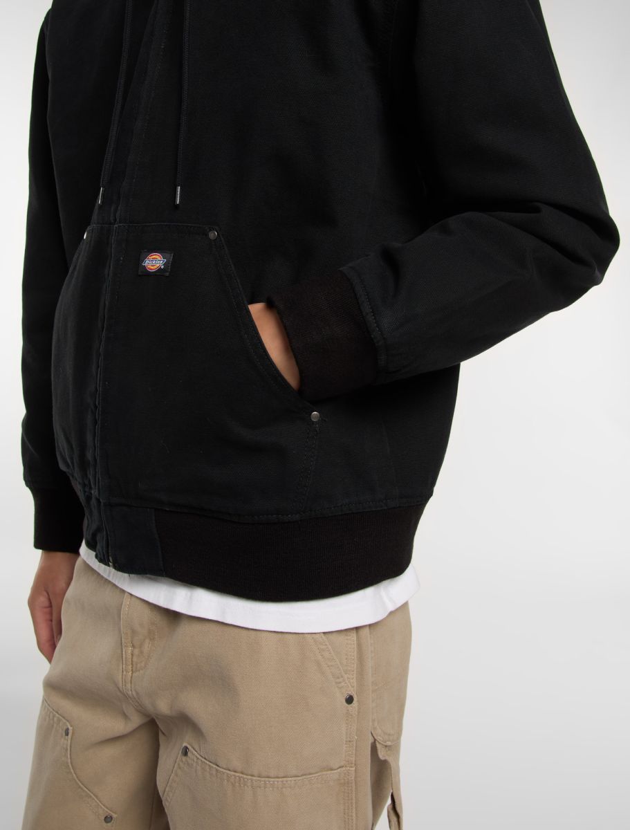 Dickies Hilham Hooded Canvas Jacket - Black