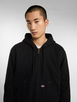 Dickies Hilham Hooded Canvas Jacket - Black