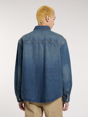 Chemise en jean à manches longues Mechanic - Bleu Kaki