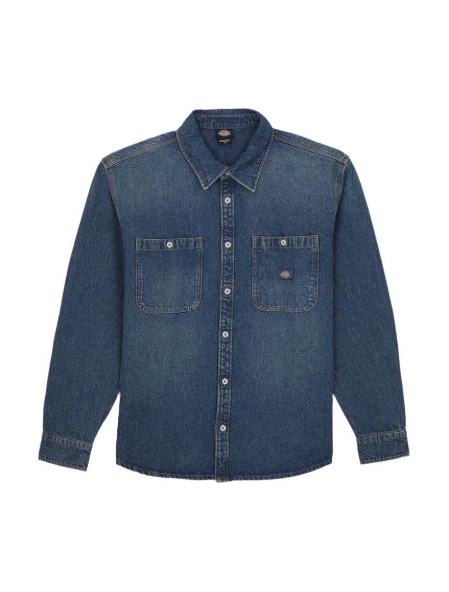 Chemise en jean à manches longues Mechanic - Bleu Kaki