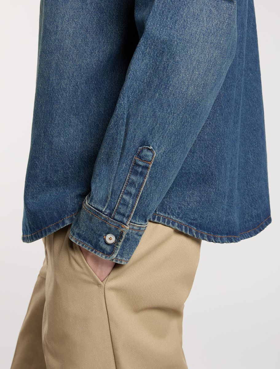 Chemise en jean à manches longues Mechanic - Bleu Kaki
