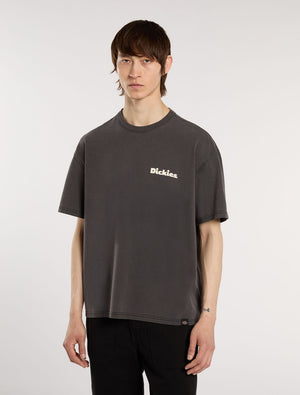 T-shirt teint en pièce mi-lourd Slayden - Noir