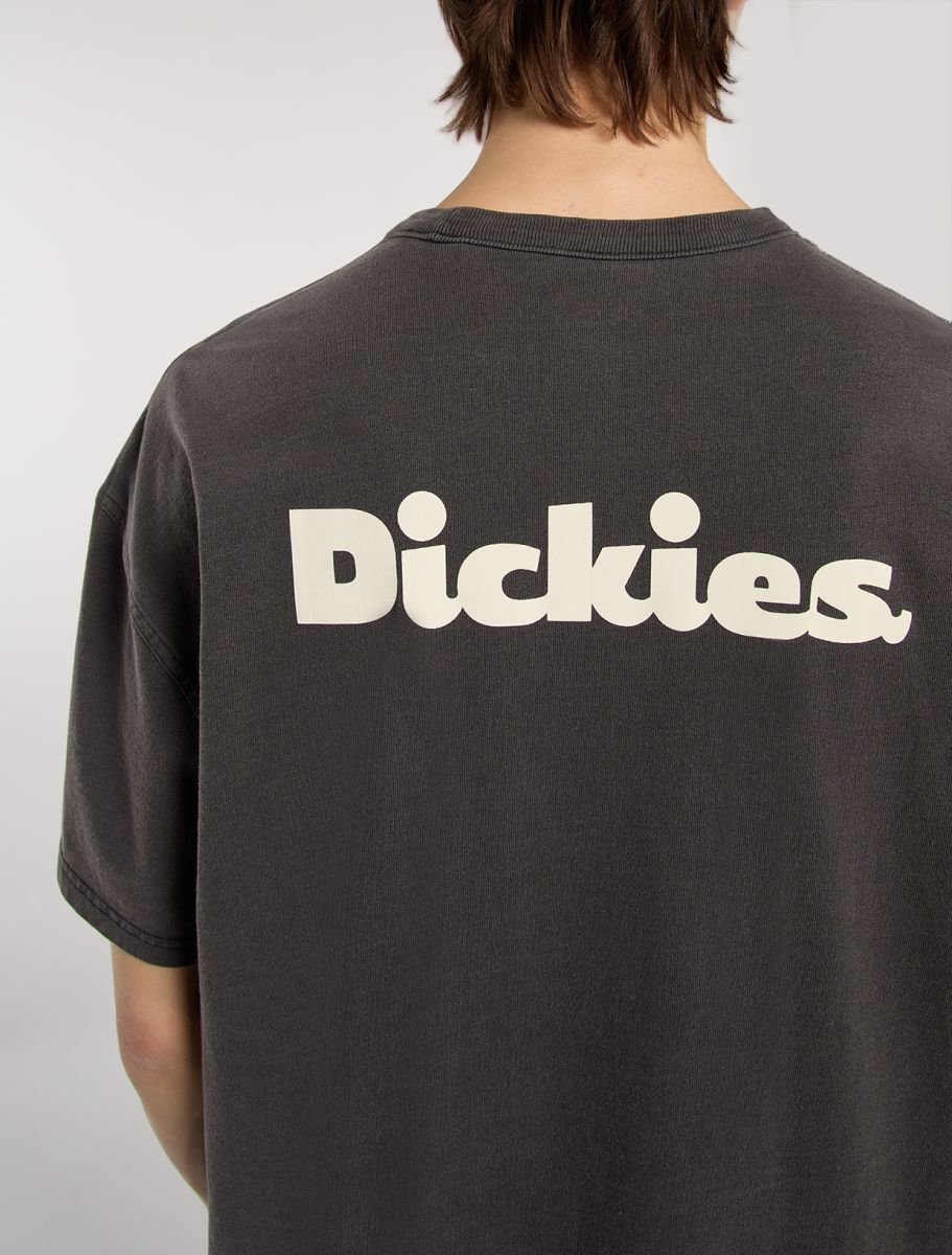 T-shirt teint en pièce mi-lourd Slayden - Noir