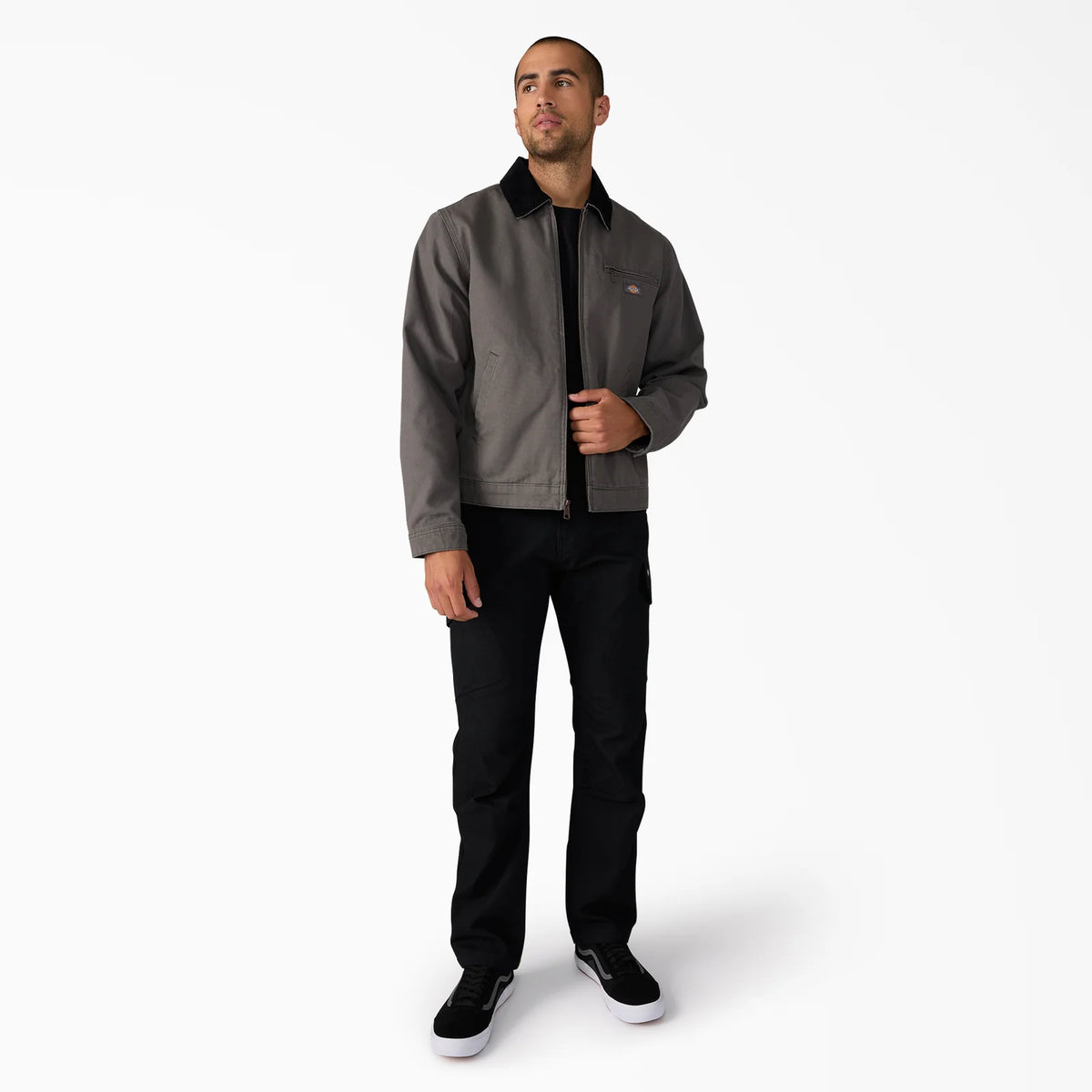 Blanket Lined Duck Canvas Jacket - Grey