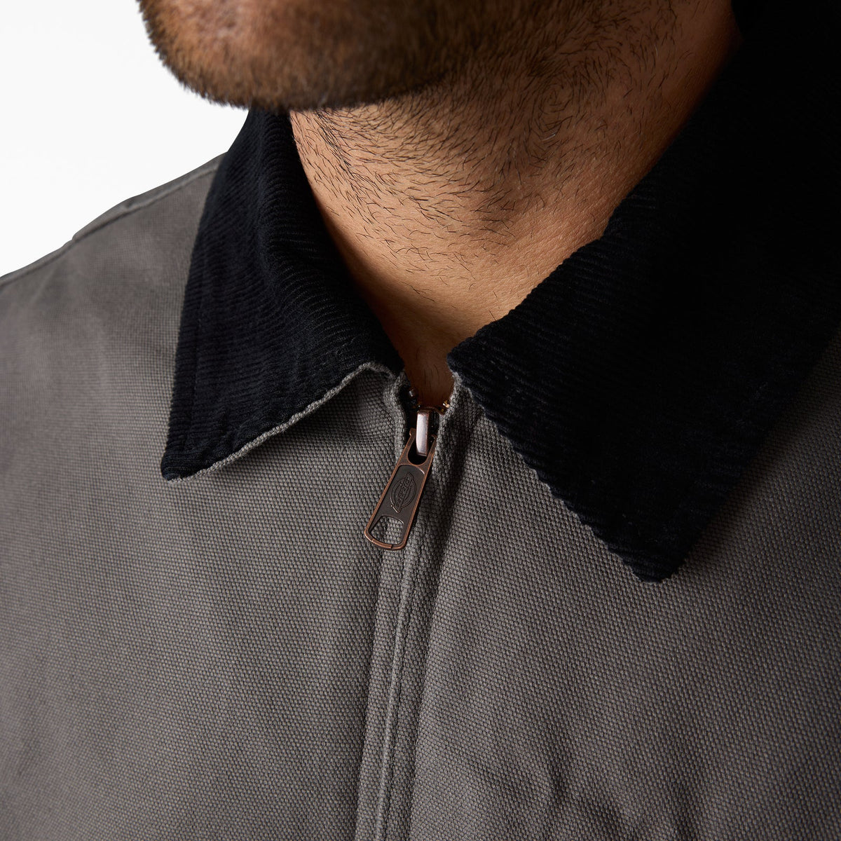 Blanket Lined Duck Canvas Jacket - Grey