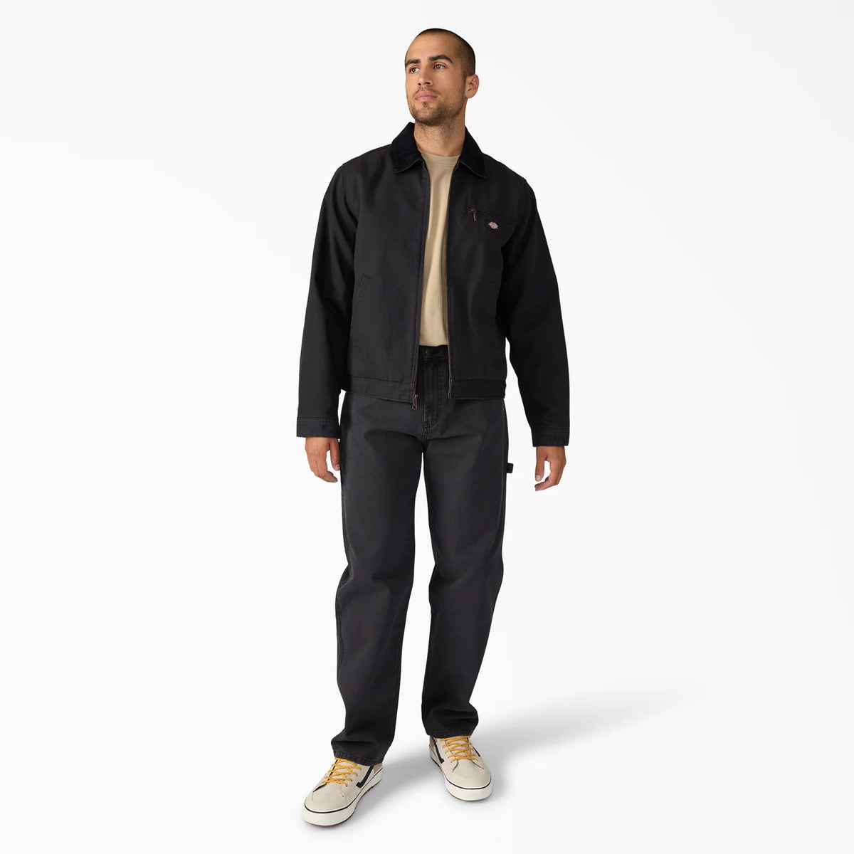 Manteau en toile Duck doublée - Noir