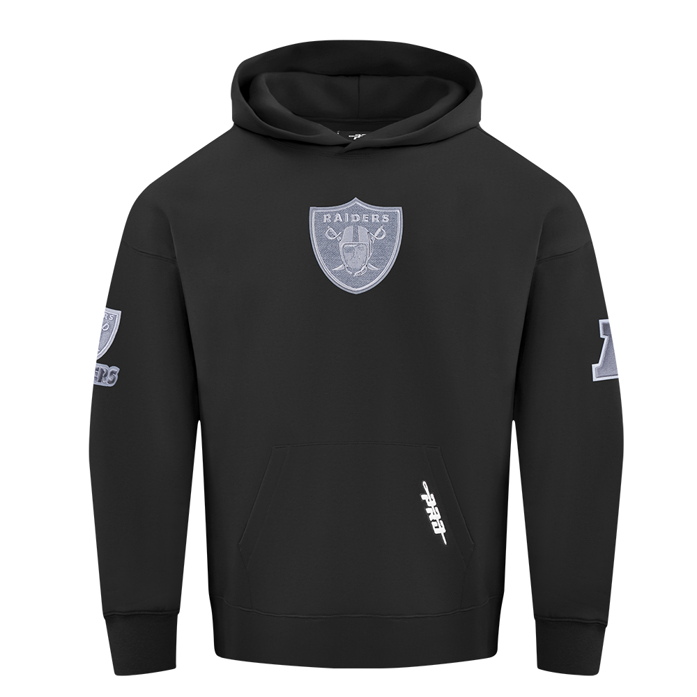 NFL RAIDERS DROP SHOULDER HOODIE - Black