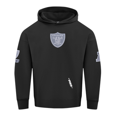 NFL RAIDERS DROP SHOULDER HOODIE - Black