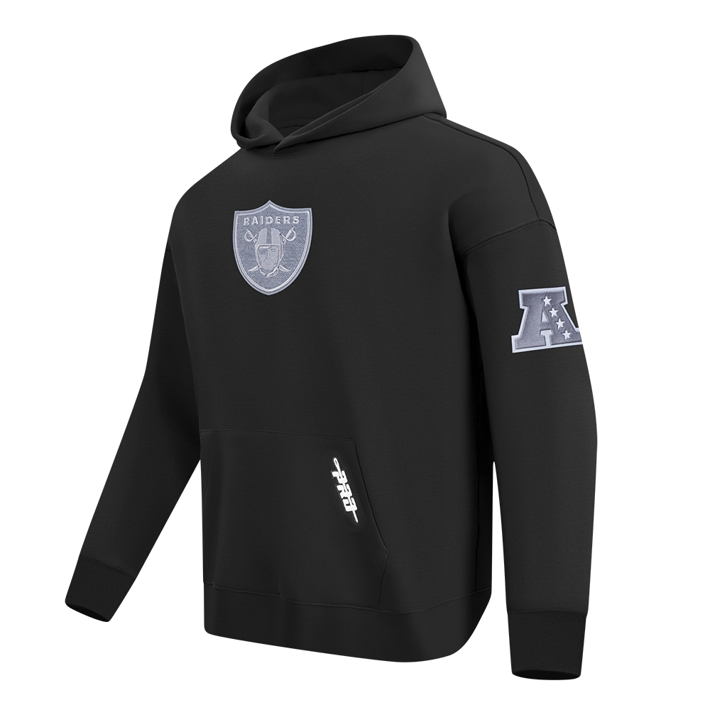 NFL RAIDERS DROP SHOULDER HOODIE - Black