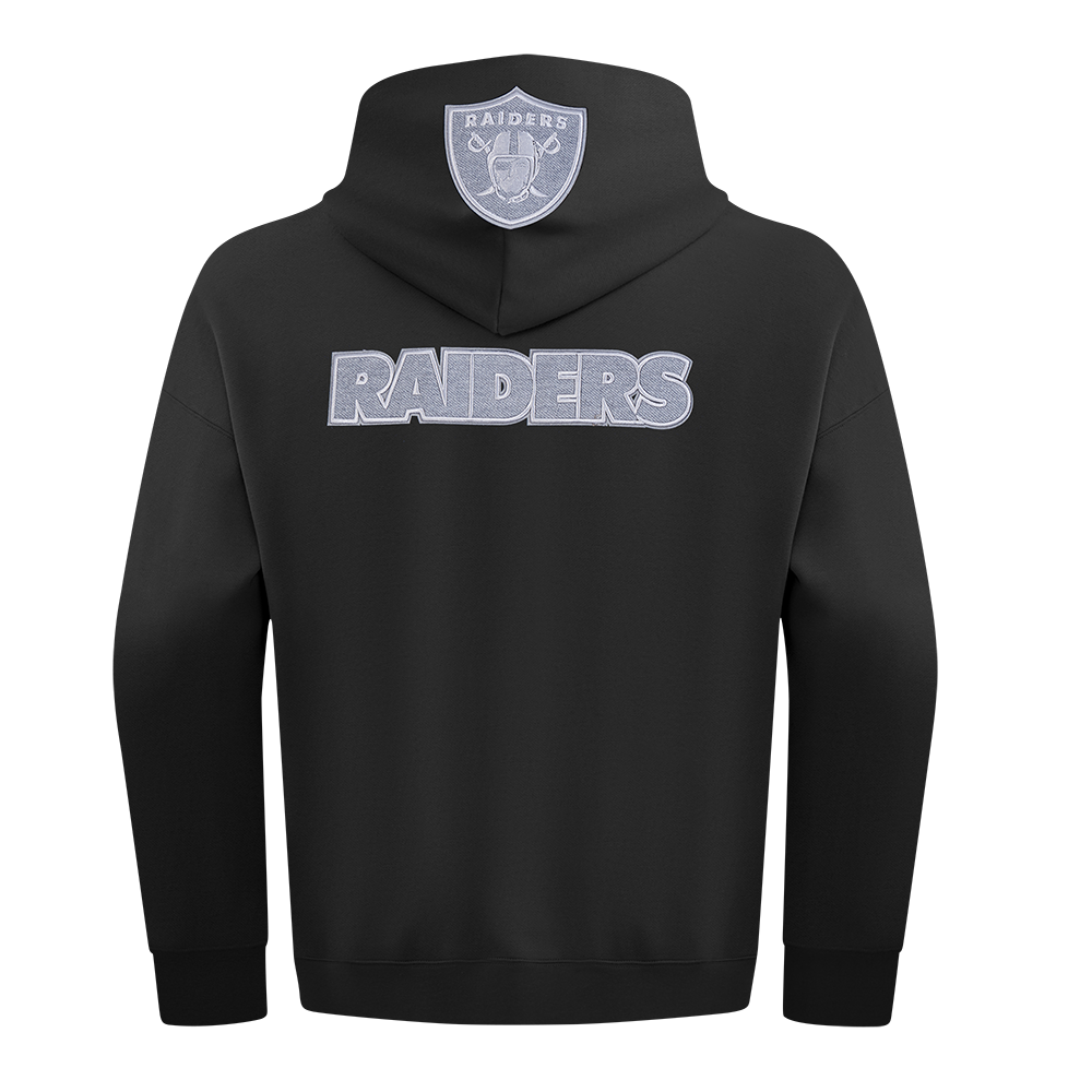 NFL RAIDERS DROP SHOULDER HOODIE - Black