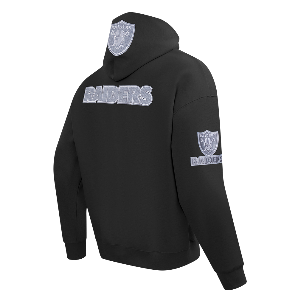 NFL RAIDERS DROP SHOULDER HOODIE - Black