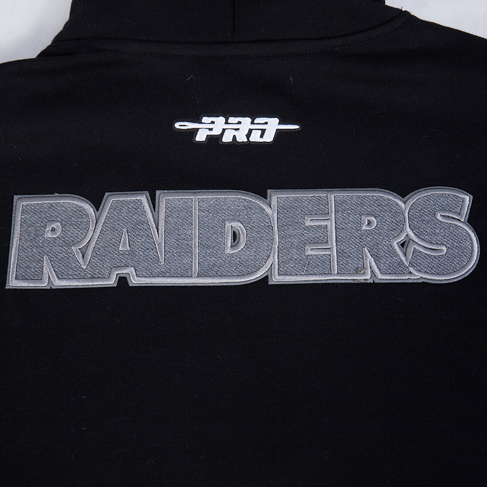 NFL RAIDERS DROP SHOULDER HOODIE - Black