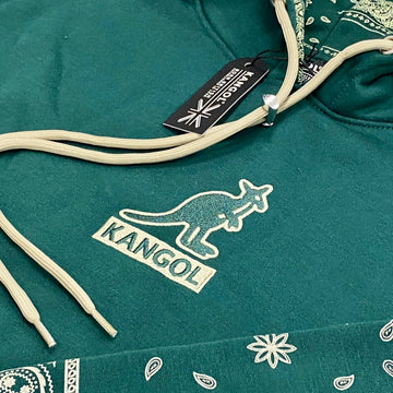 Boxed Out Paisley Hoodie Forest Green