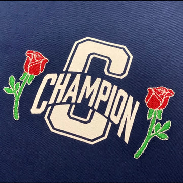 Short-Sleeve T-Shirt, Champion Roses - Washed Dark Night Blue