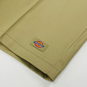 Loose Fit Flat Front Work Shorts, 13" Khaki