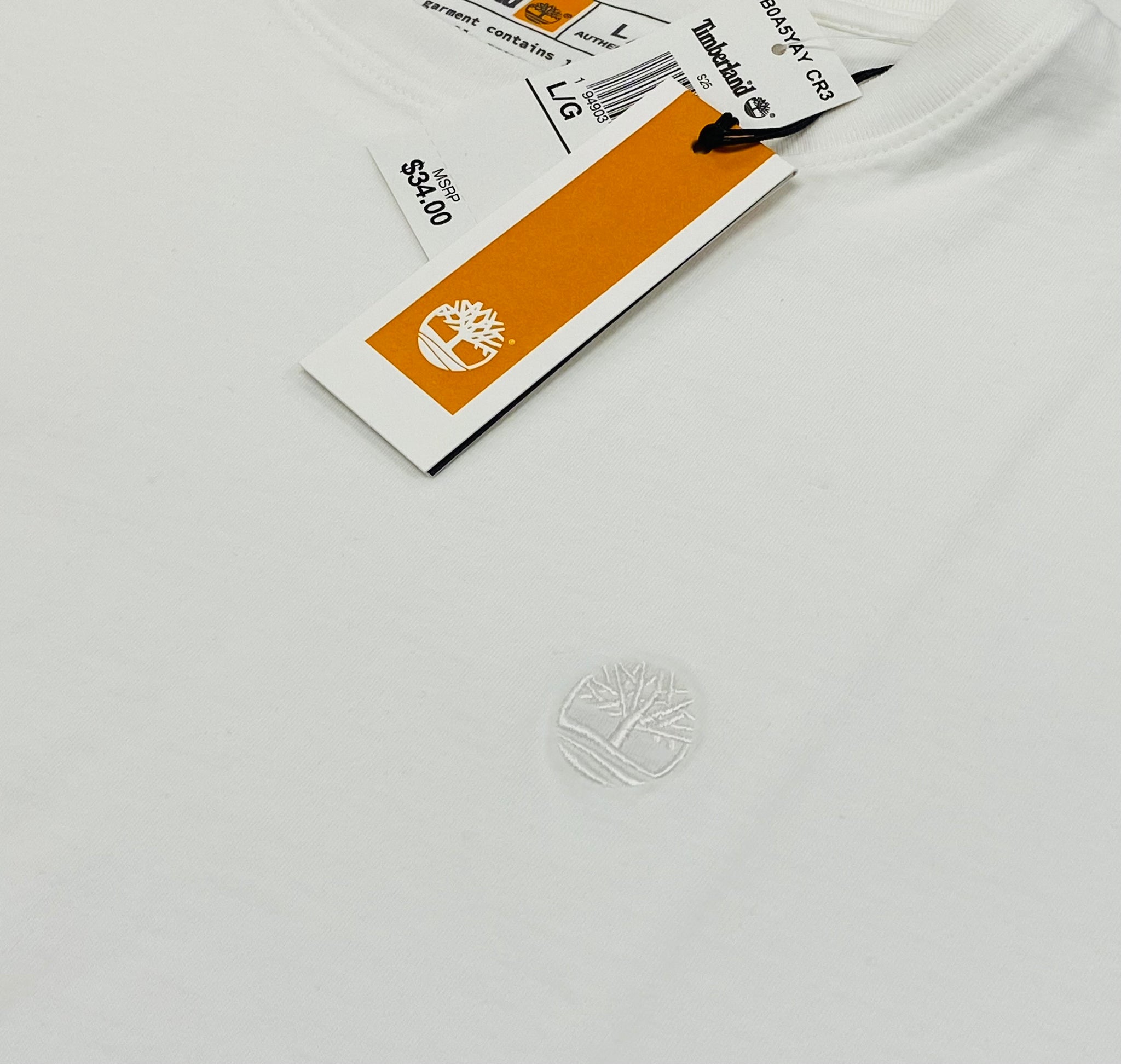 T-Shirt Dunstan River Left Chest Logo Tee - White/White