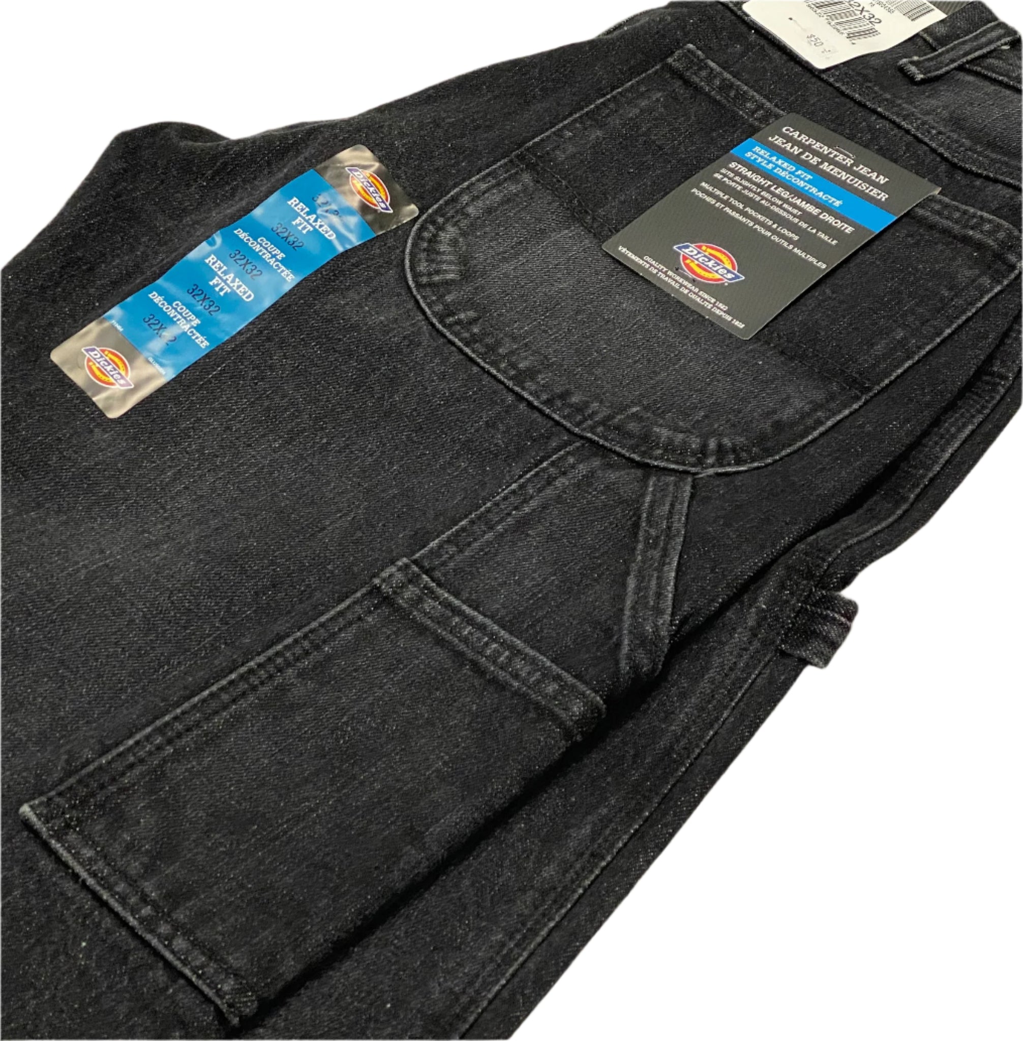 Relaxed Fit Heavyweight Carpenter Jeans - Black Denim