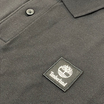 WOVEN BADGE POLO - Black