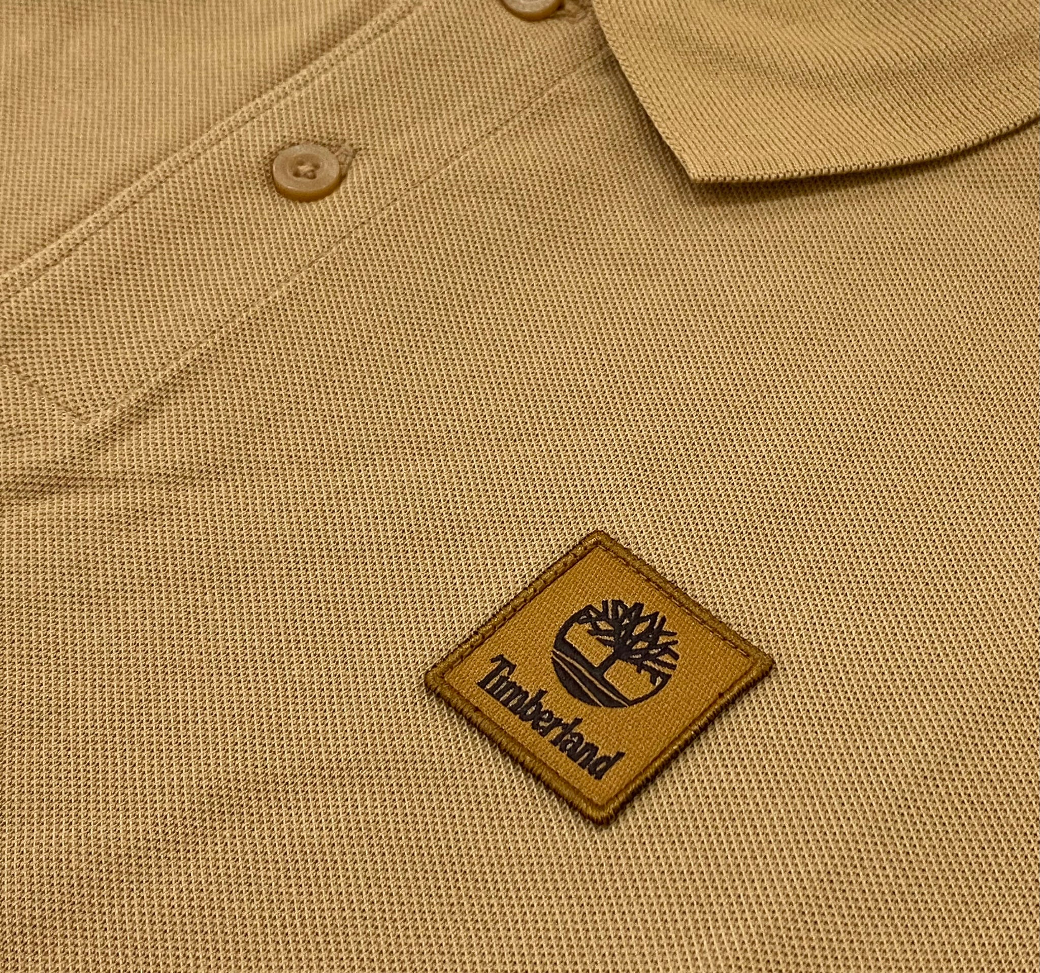 WOVEN BADGE POLO - Light wheat