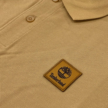 WOVEN BADGE POLO - Light wheat