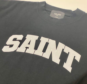 Saint Heavyweight Tee Black/WHT Patch