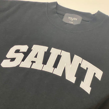 Saint Heavyweight Tee Black/WHT Patch