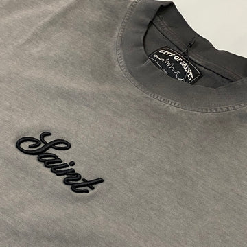 T-shirt Saint signature - noir délavé