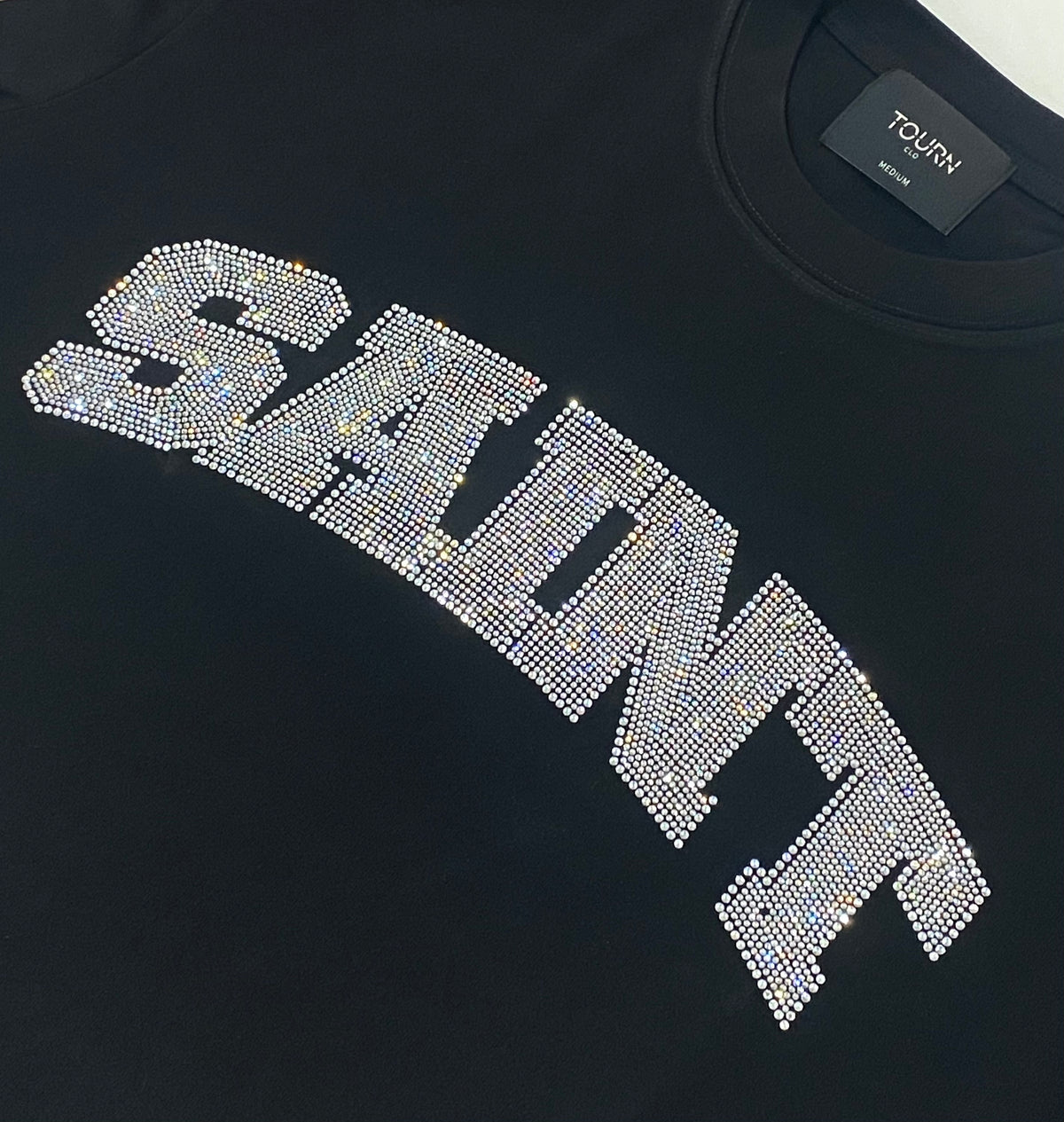 Saint Heavyweight Tee Black/SAINT CRYSTAL