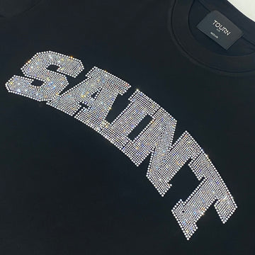 T-shirt Saint Heavyweight Noir/CRYSTAL