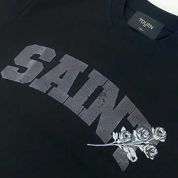 Saint Heavyweight Tee Black/Flowers