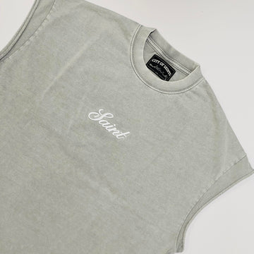 Saint Heavyweight Muscle Tee - Washed light gray