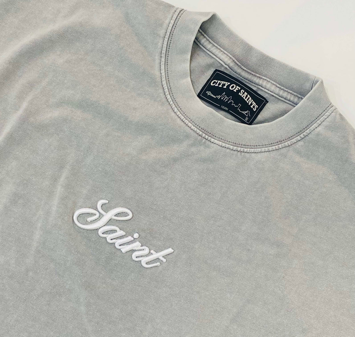 Saint Heavyweight Muscle Tee - Washed light gray