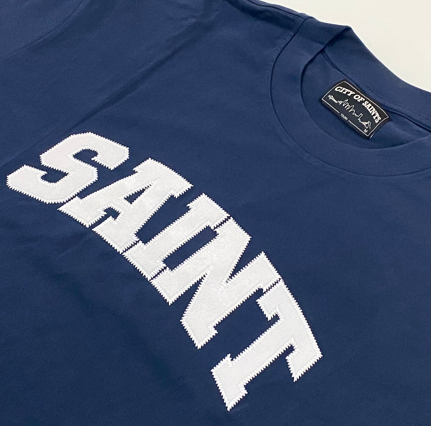 T-shirt Saint Heavyweight Marine/Blanc