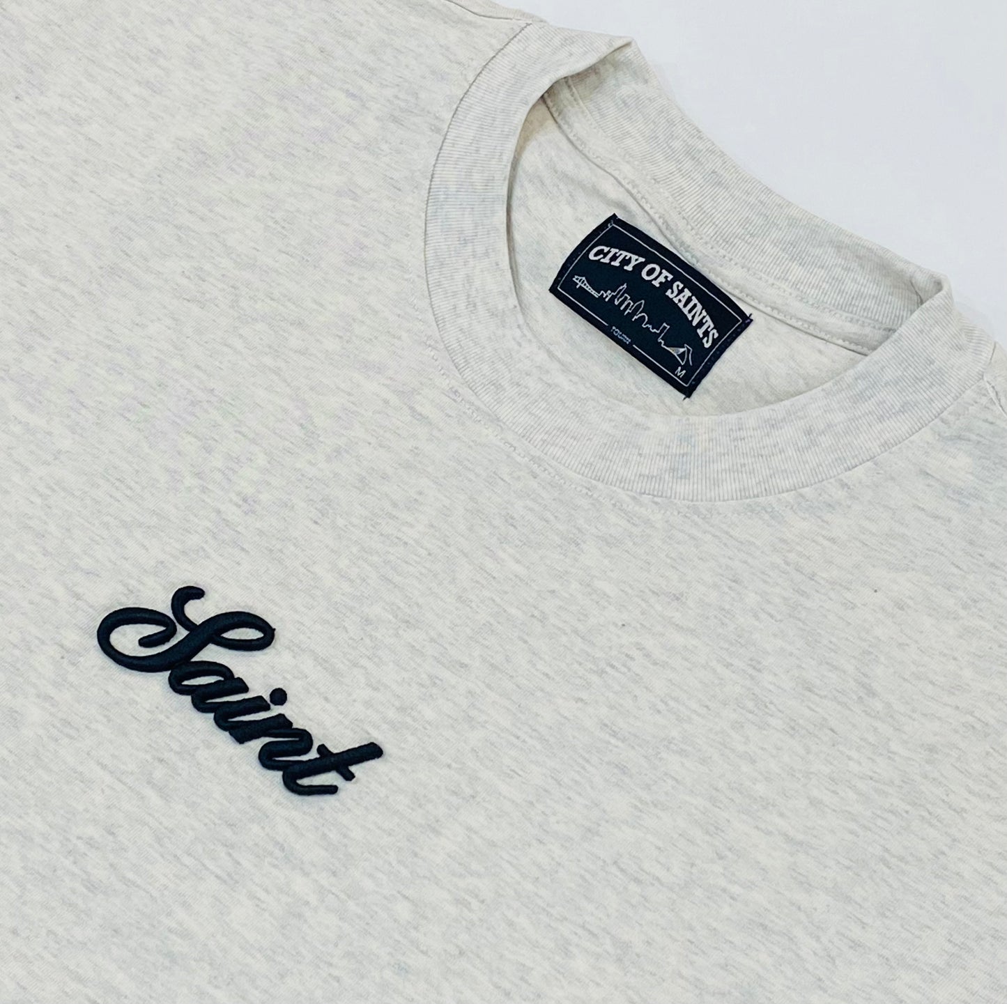 T-shirt Saint signature - Gris clair chiné