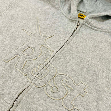 "OUTGROW" ZIP HOODIE - GRIS