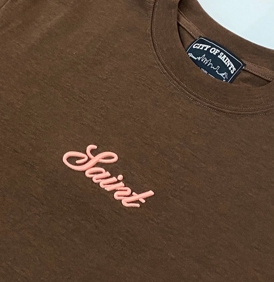 Saint Signature Tee - Brown/Pink