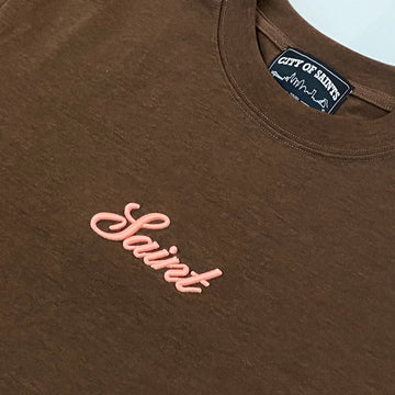 T-shirt Saint signature - Brun/rose