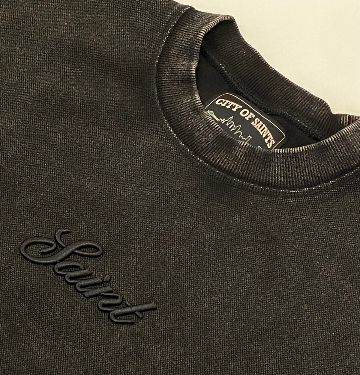 T-shirt Saint signature Piqué - noir