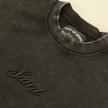T-shirt Saint signature Piqué - noir