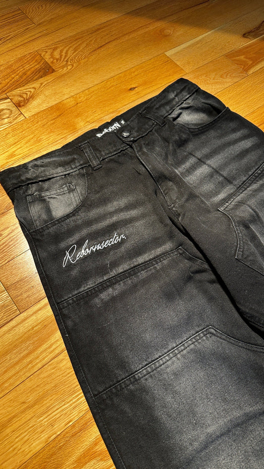 "INNER" DENIM PANTS - Black