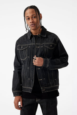 Crenshaw Denim Trucker Jacket (Raw Black)