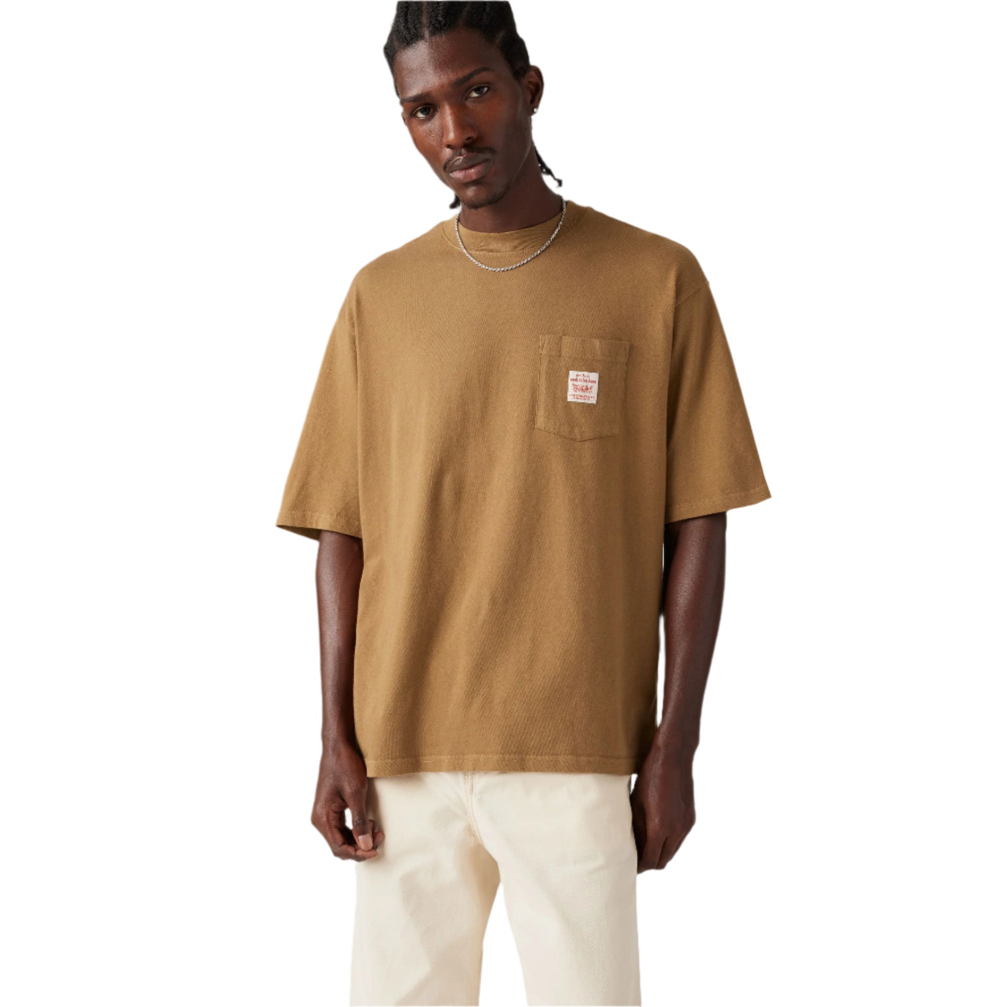 Short Sleeve Workwear T-shirt - Ermine - Brown