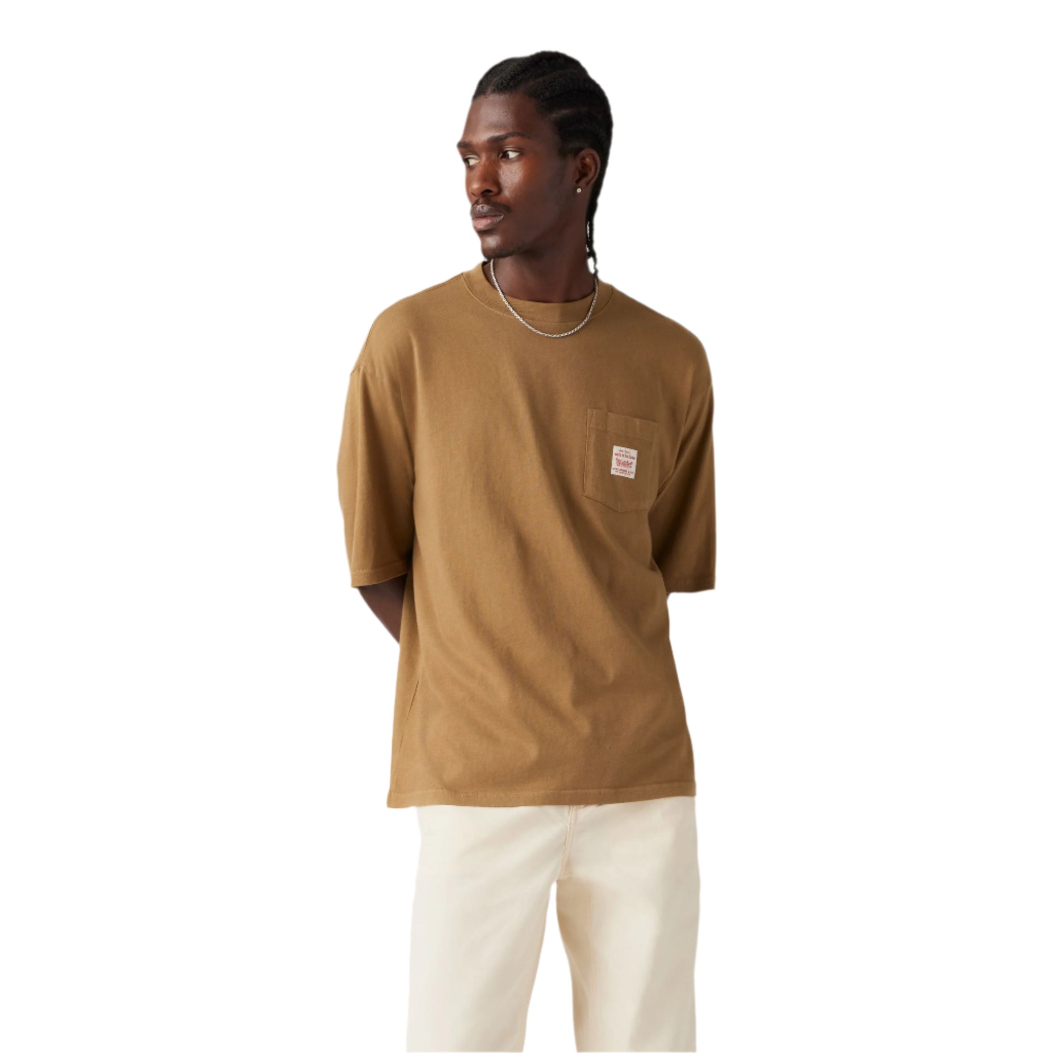 Short Sleeve Workwear T-shirt - Ermine - Brown