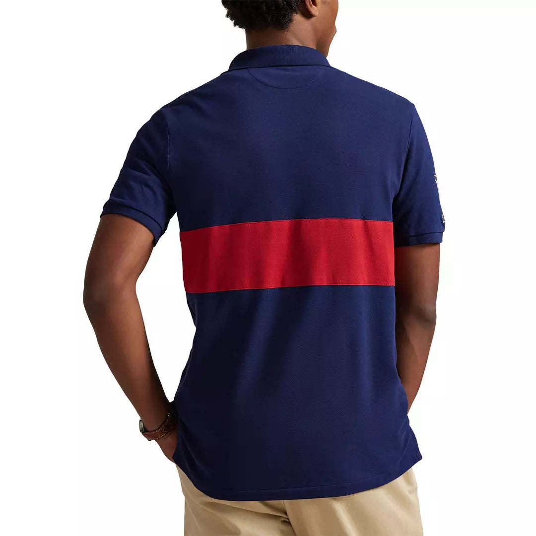 Crest Mesh Polo - Newport Navy Sweet Tomato