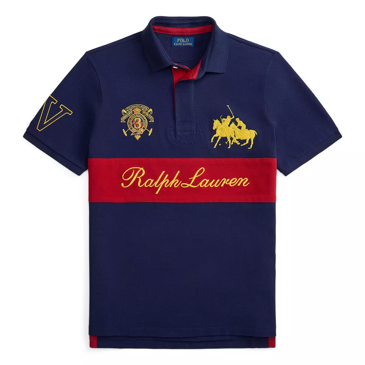 Crest Mesh Polo - Newport Navy Sweet Tomato