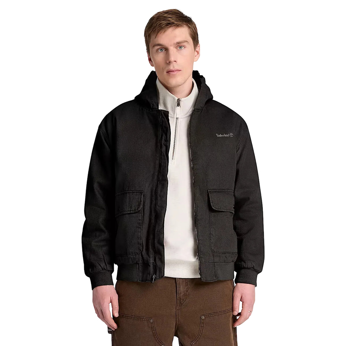 Insulated Canvas Bomber - Black