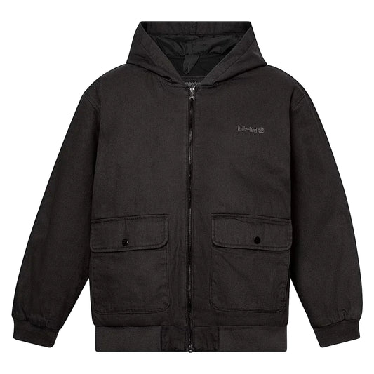 Insulated Canvas Bomber - Black